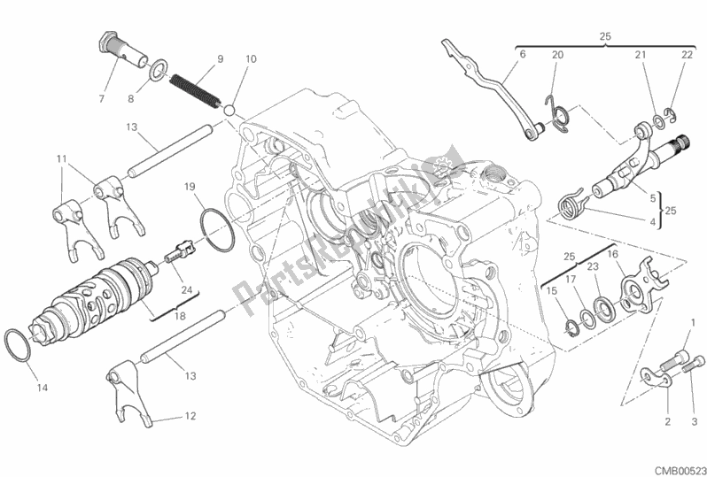 Wszystkie części do Krzywka Zmiany Biegów - Widelec Ducati Scrambler Icon Thailand 803 2019